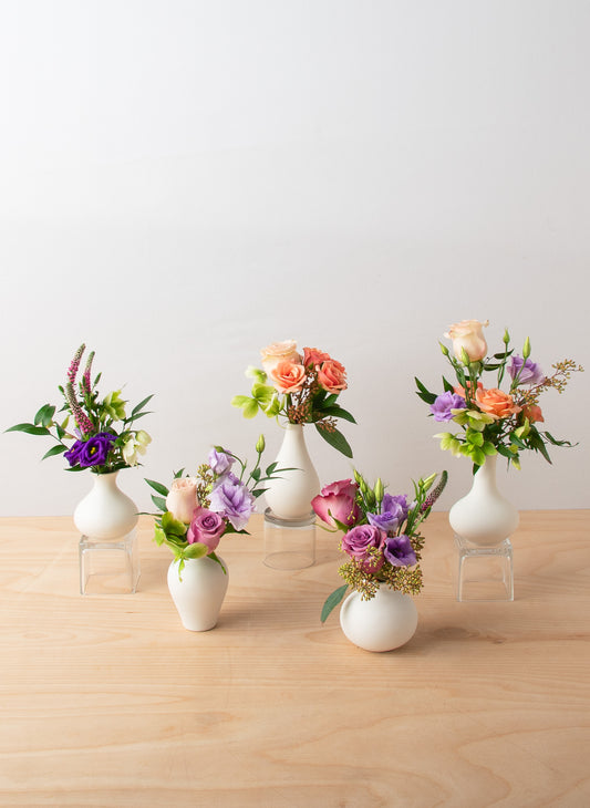Ceramic Bud Vase Bundle - Spring Mix