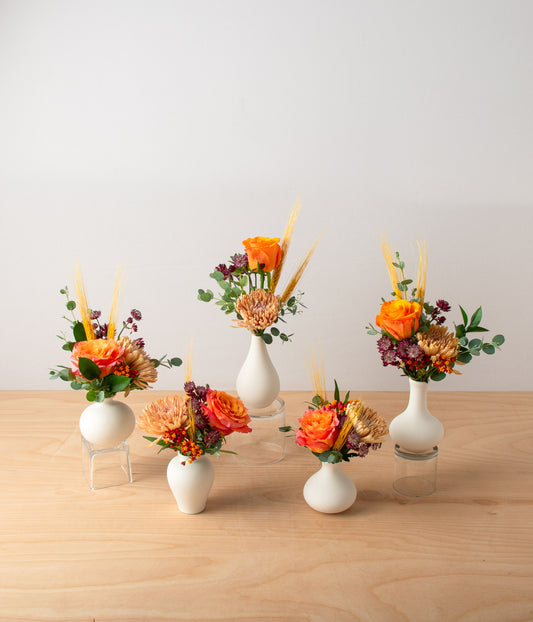 Ceramic Bud Vase Bundle - Autumn Mix
