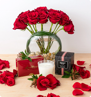 Valentines' day arrangement by Scott's Flowers NYC