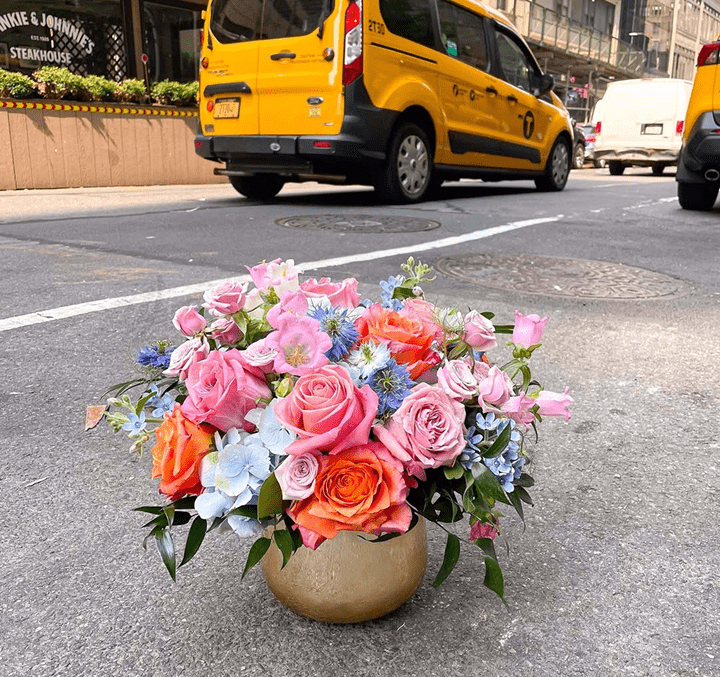Midtown arrangements in NYC by scotts flowers NYC