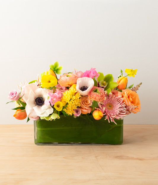 Spring Long and Low Centerpiece