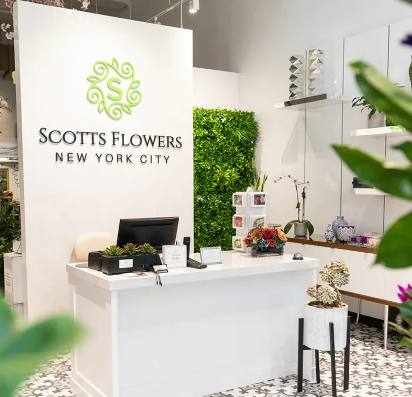 Scotts Flowers Manhattan Location storefront